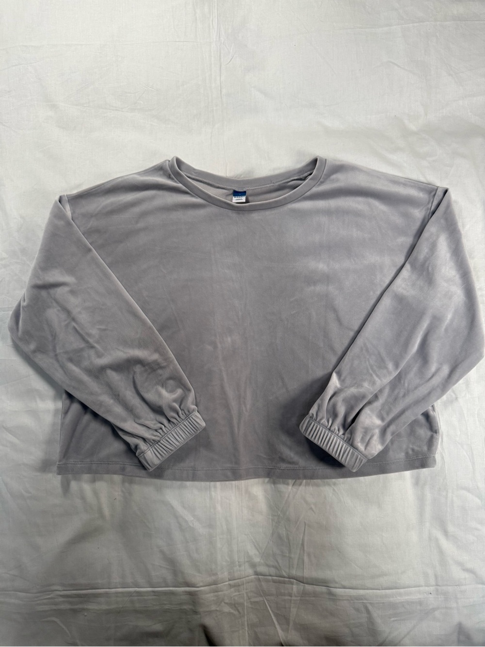 Old Navy Velour Long Sleeve Crop Shirt Large